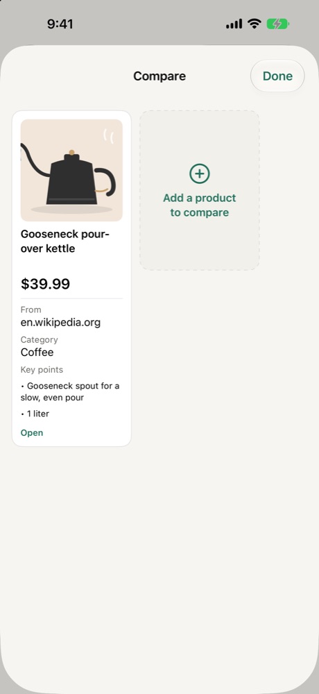 Compare products side by side